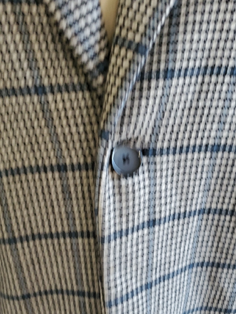 Old Navy Black and White Plaid Men's Coat - Picture 6 of 15